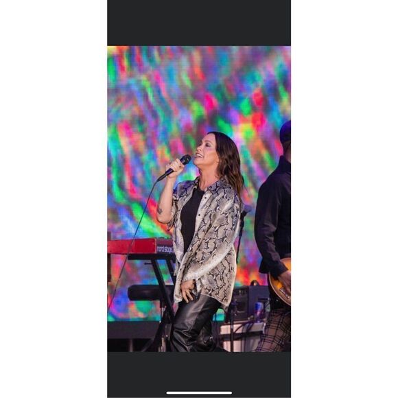 MSSP Max Studio Special Produxts Zip up Snakeskin Jacket! Alanis Morissette! Med - Picture 12 of 12